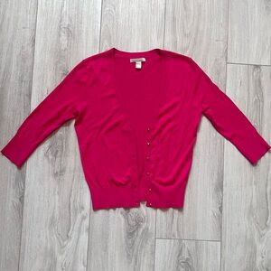 (NEW) Banana Republic Pink Cotton Blended Cardigan
